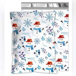 🔥*Buy Now Priced* (12) Winter Snowman Snowflakes Polymailer 10”x13”